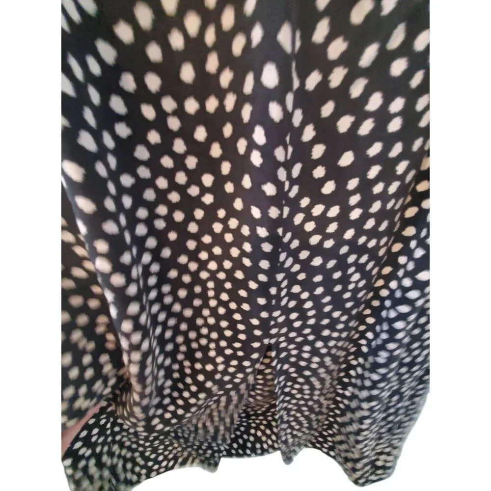 COS nwt dress womens 4 cowl neck midi black dot cupro
